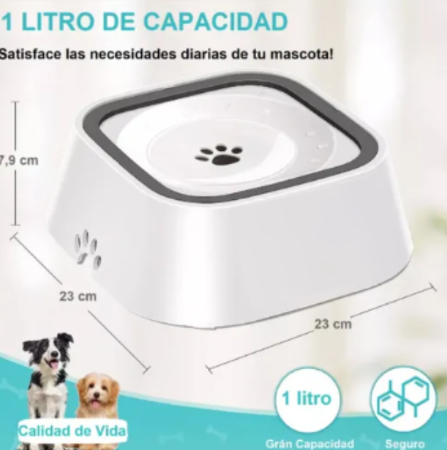 Bebedero Antiderrame para Mascotas